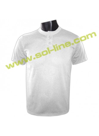 Pro Mesh Two Button Down White Baseball Jerseys